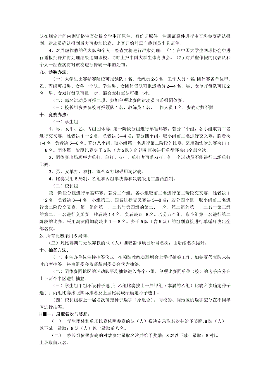 第十二届全国大学生网球锦标赛暨“校长杯”网球赛竞赛规程.docx_第2页