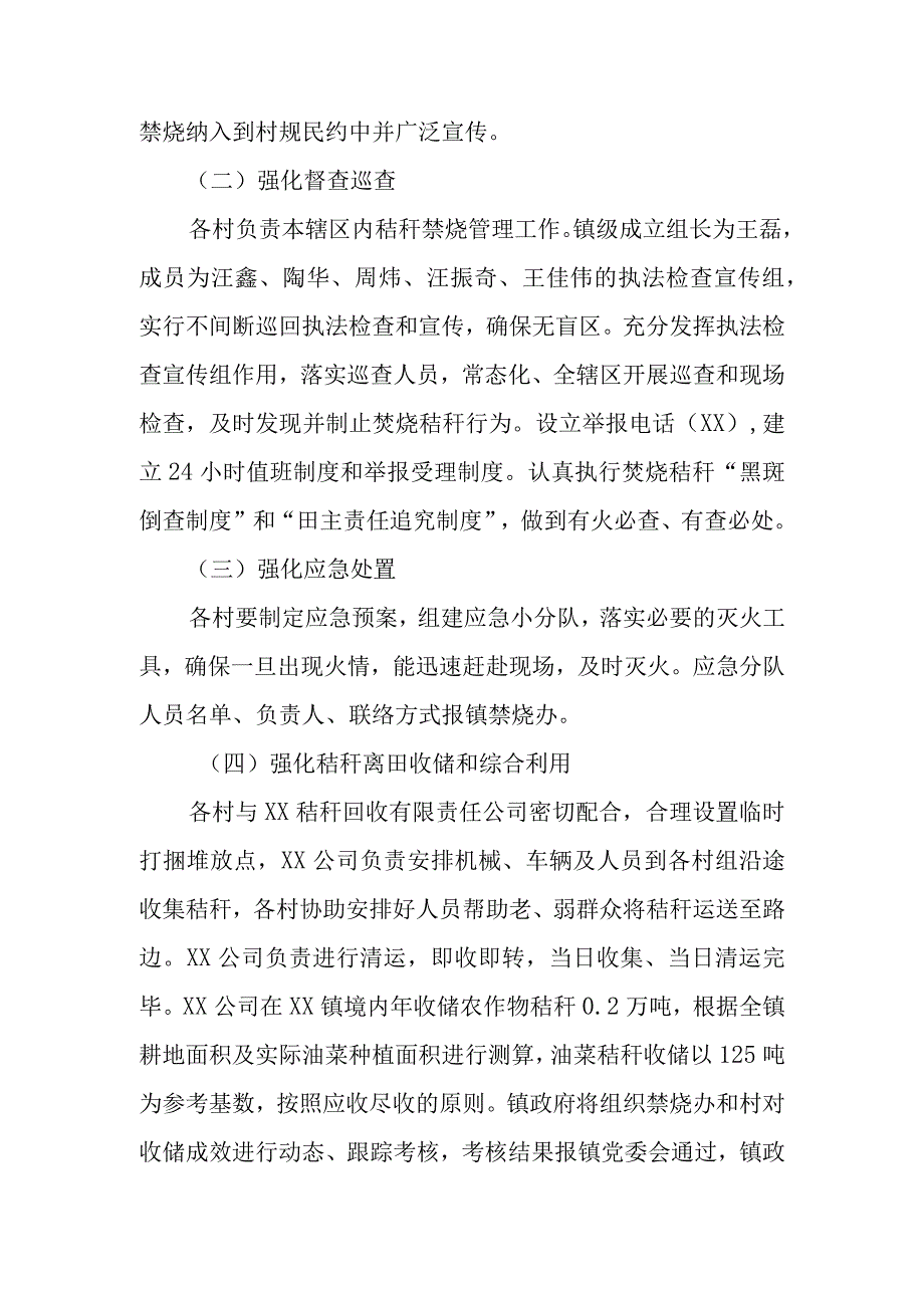 XX镇2023 年秸秆禁烧工作实施方案.docx_第2页