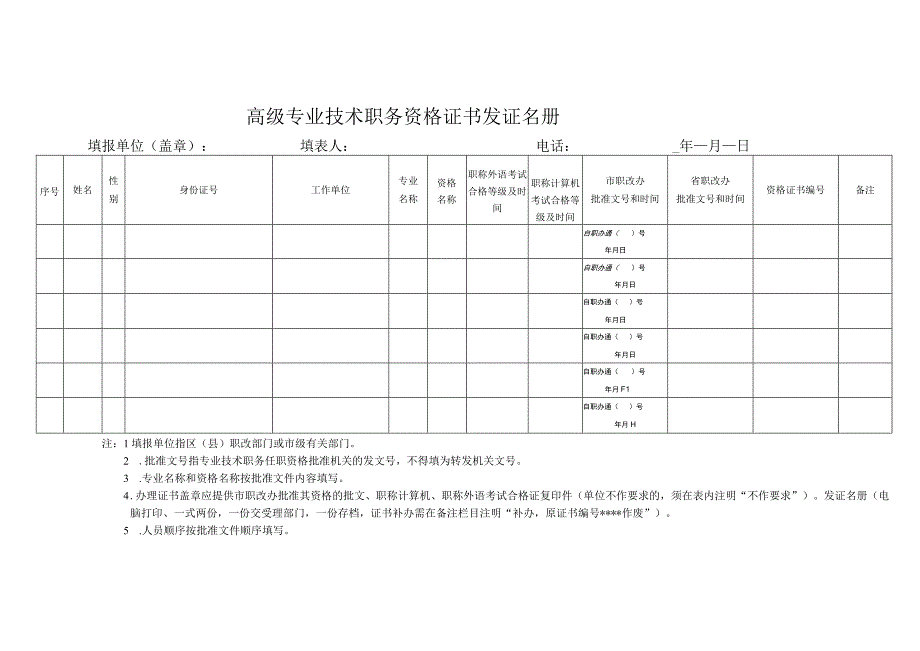 高级专业技术职务资格证书发证名册.docx_第1页