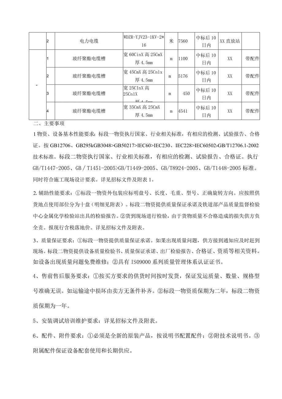 XX铁路局物资采购（电缆、电缆槽）招标文件(202X年).docx_第2页