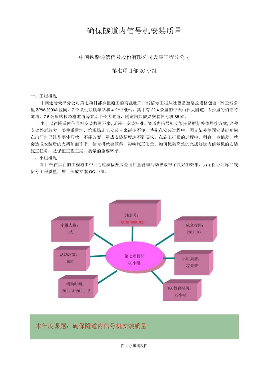 工程建设公司QC小组确保隧道内信号机安装质量成果汇报书.docx_第2页