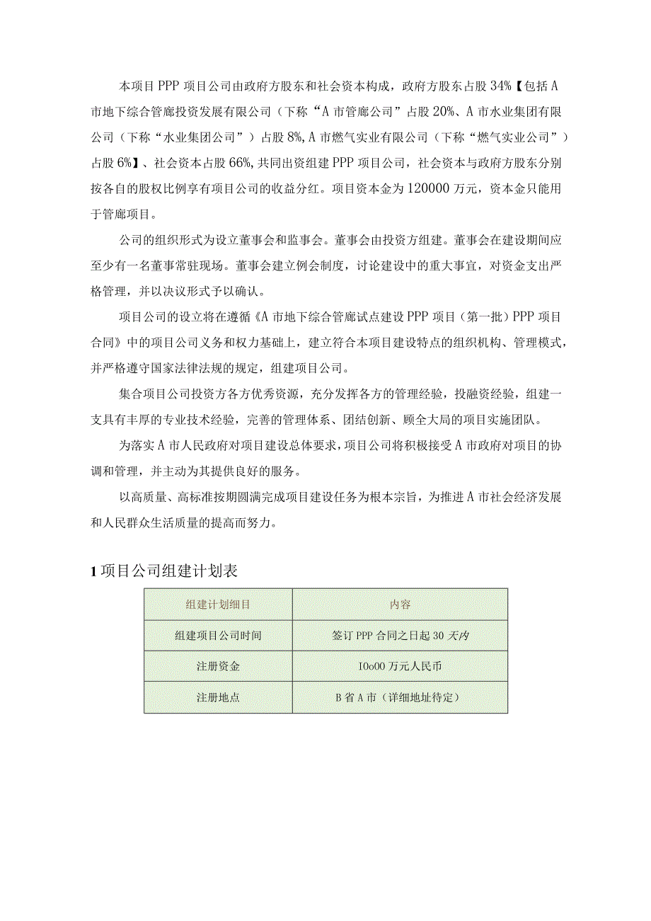 地下综合管廊建设PPP项目公司组建方案.docx_第2页