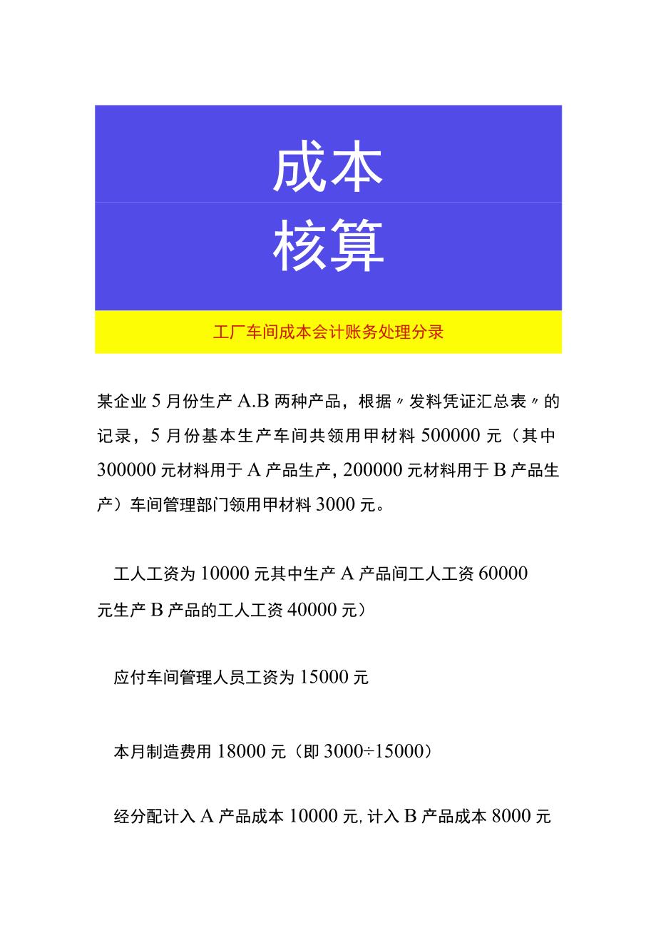 工厂车间成本会计账务处理分录.docx_第1页