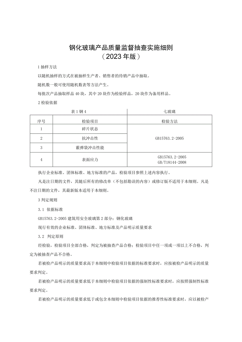 钢化玻璃产品质量监督抽查实施细则（2022年版）.docx_第1页