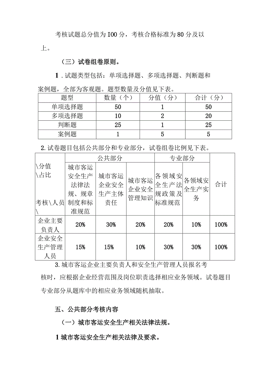 城市客运企业主要负责人和安全生产管理人员安全考核大纲 ;城市轨道交通运营安全评估管理办法.docx_第2页