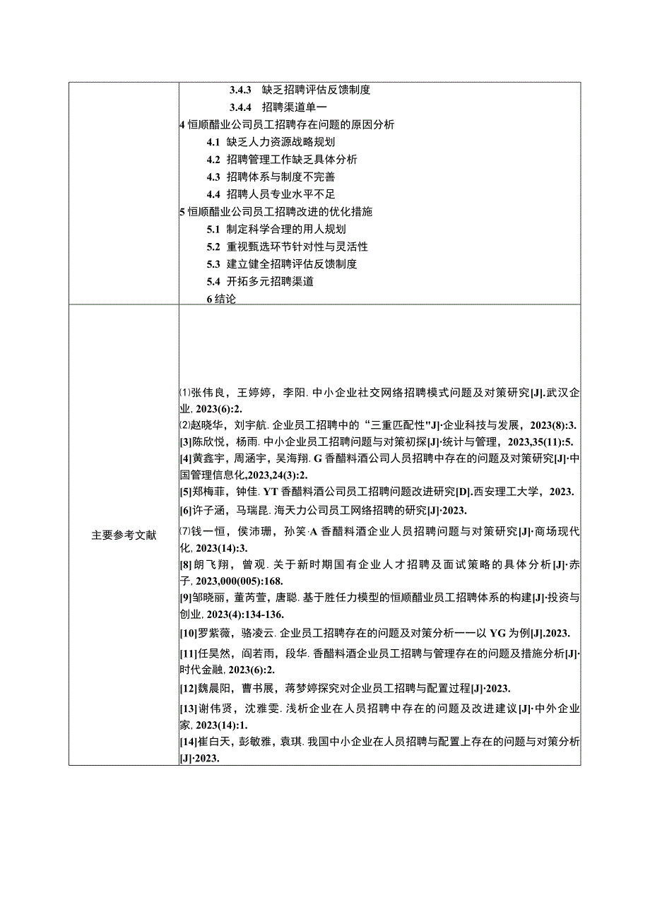 【2023《恒顺醋业员工招聘问题及完善对策》论文任务书】.docx_第2页