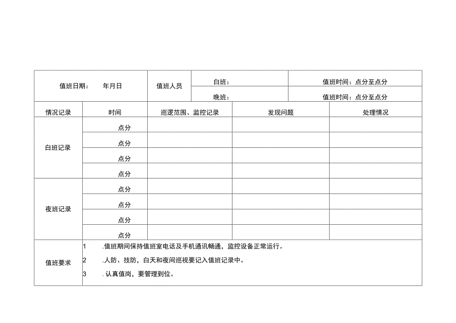 传达室值班监控记录表模板.docx_第2页