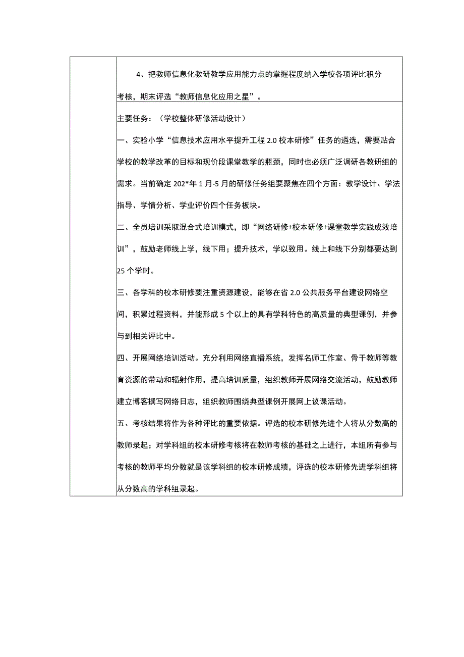 【精品】实验小学多技术融合校本研修与考核方案（表格版）.docx_第2页