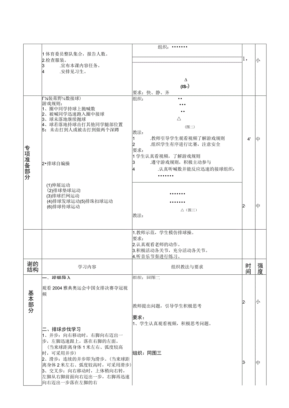 八年级体育教学设计排球移动垫球技术的学练.docx_第2页