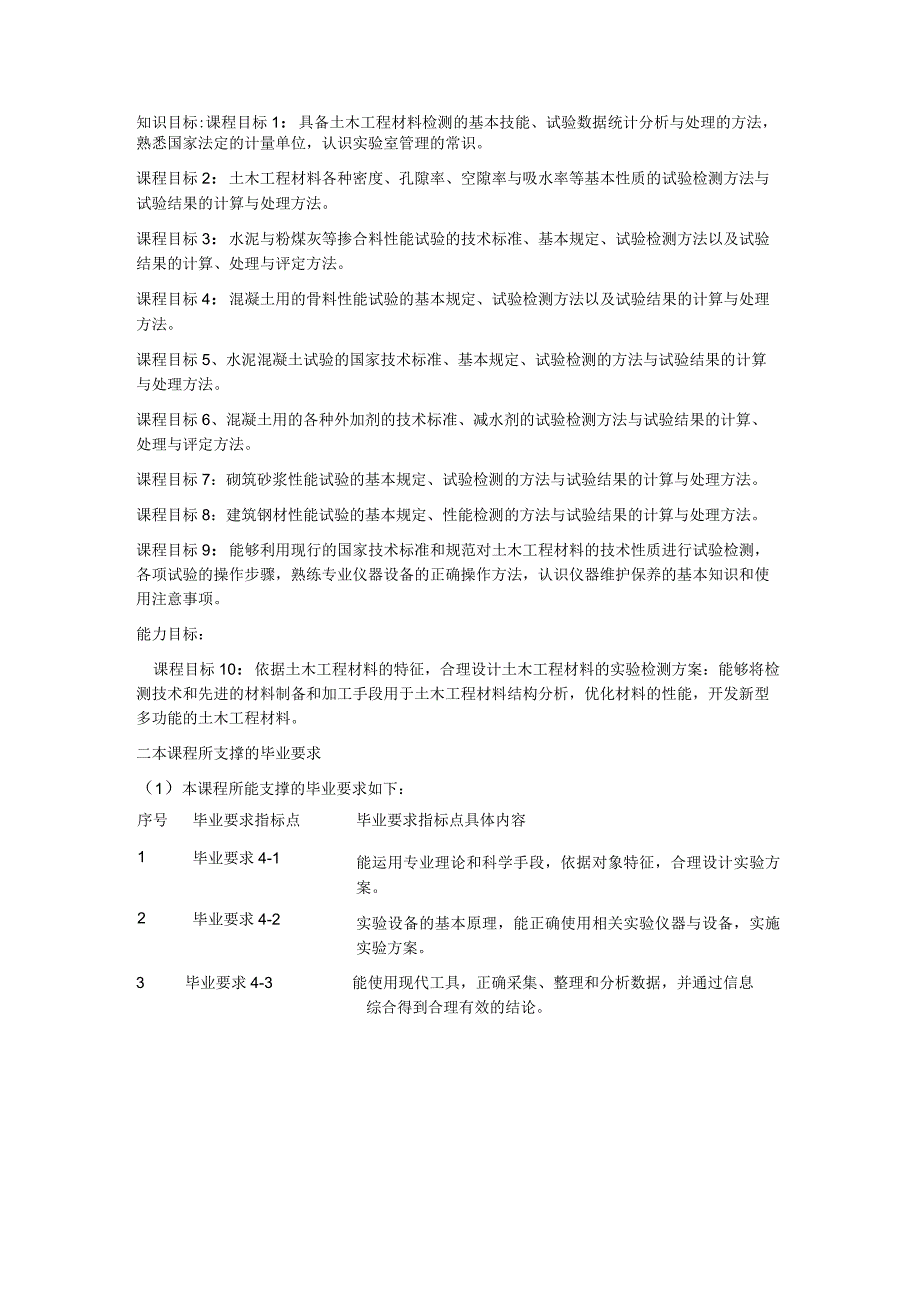 《土木工程材料检测技术》课程大纲.docx_第2页