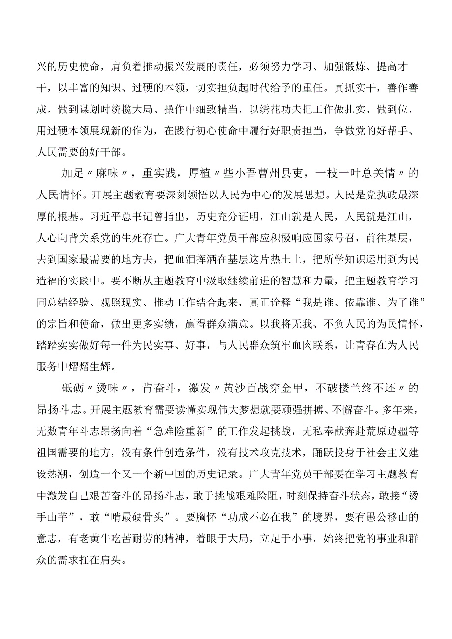 二十篇2023年第二阶段主题教育专题学习发言材料.docx_第2页