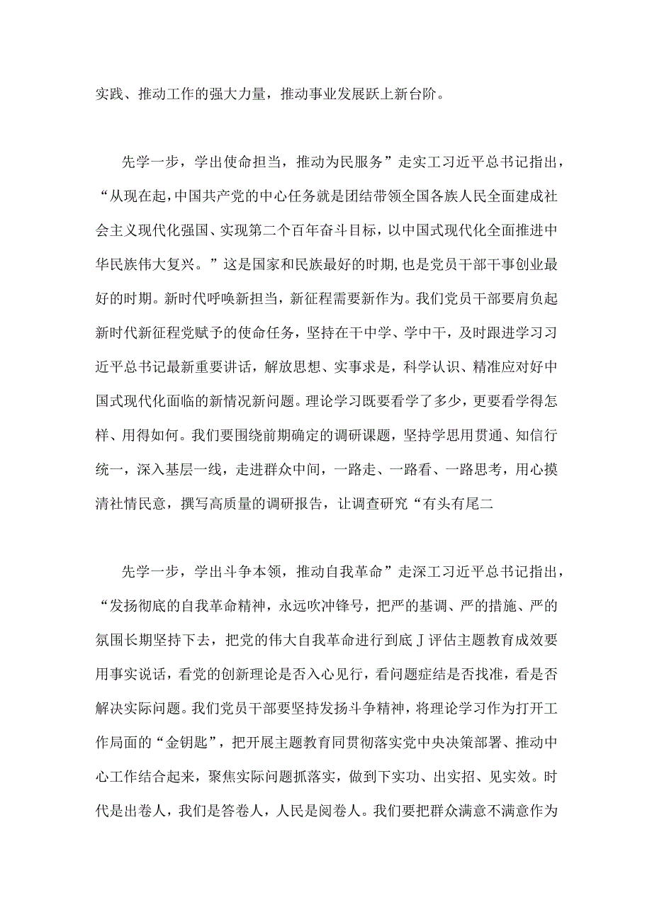 2023年推动第二批主题教育学习心得体会感想、研讨发言材料、实施方案与主题教育专题内容学习计划学习安排【四篇】供参考.docx_第2页