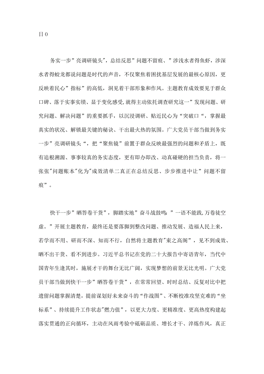 2023年开展推进第二批主题教育学习研讨交流发言材料与第二批主题教育专题党课讲稿宣讲报告【4篇文】.docx_第2页