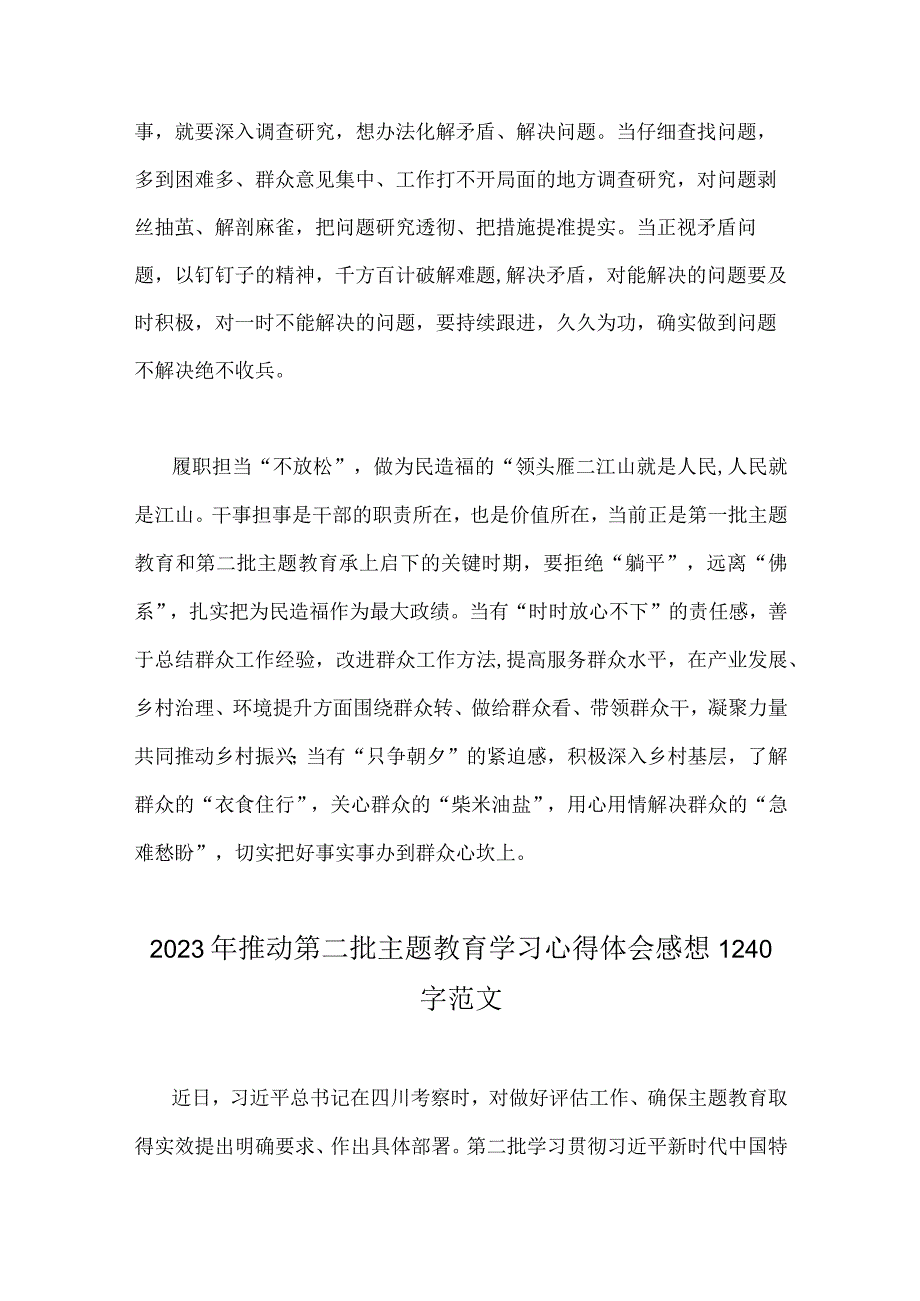 2023年推动第二批主题教育学习心得体会感想范文【两篇文】.docx_第2页