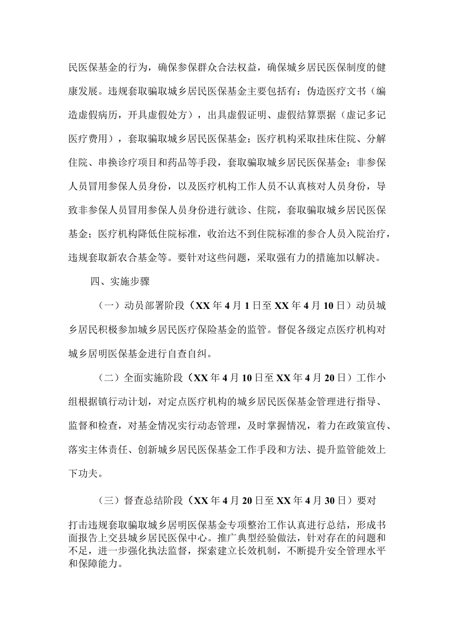 2023年打击违法违规使用医保基金专项整治行动实施方案一.docx_第2页