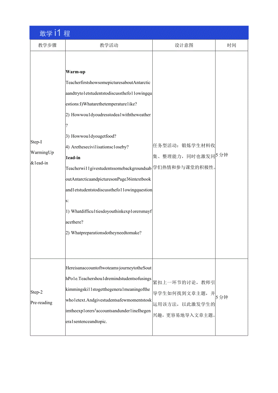 2023-2024学年北师大版必修二unit 5 humans and nature lesson 3 Race to the pole 教学设计.docx_第2页