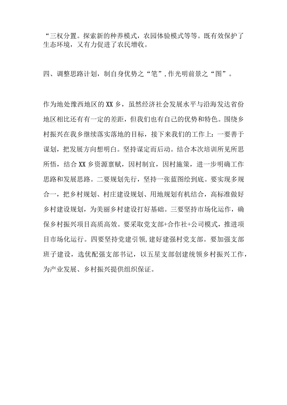 XX乡党委书记乡村振兴专题培训班心得体会.docx_第3页