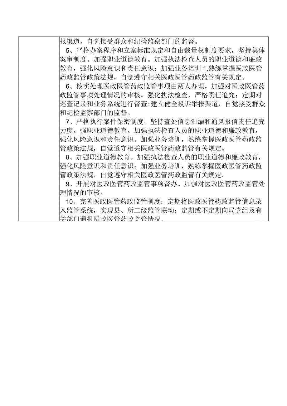 X县卫生健康部门医政医管药政股股长个人岗位廉政风险点排查登记表.docx_第3页