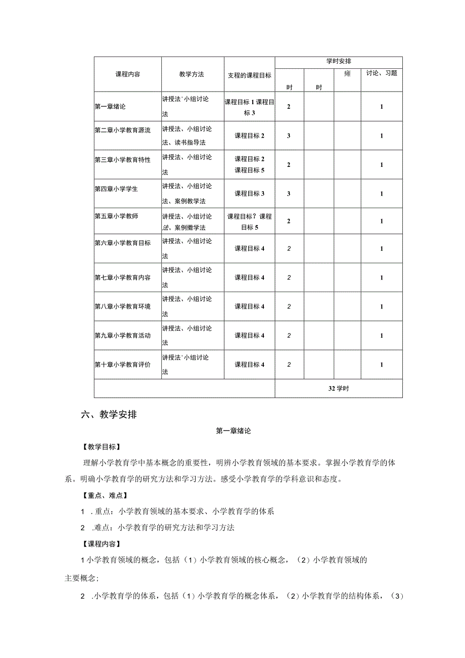 《小学教育学》本科课程教学大纲.docx_第3页