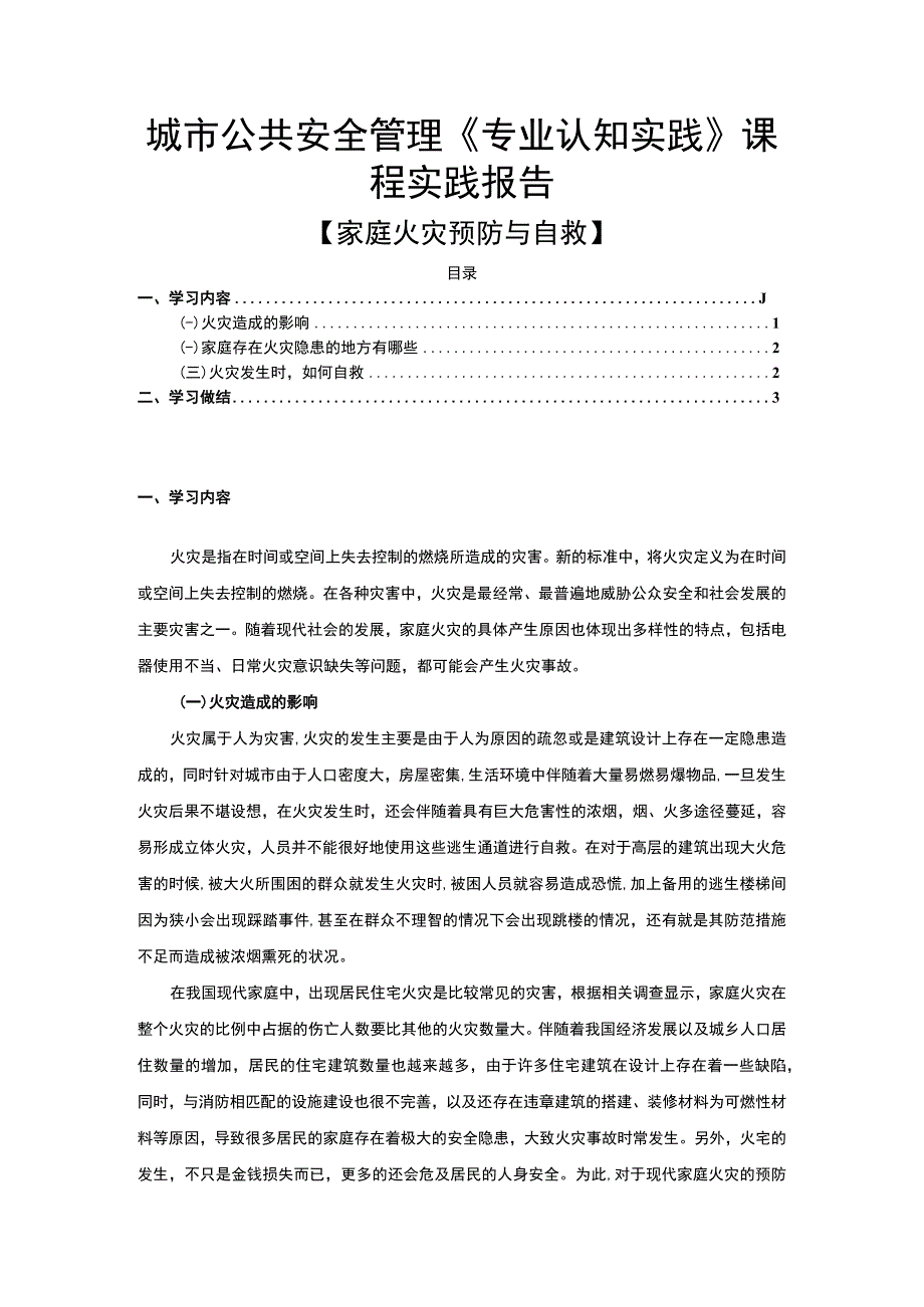 【城市公共安全管理《专业认知实践》】.docx_第1页