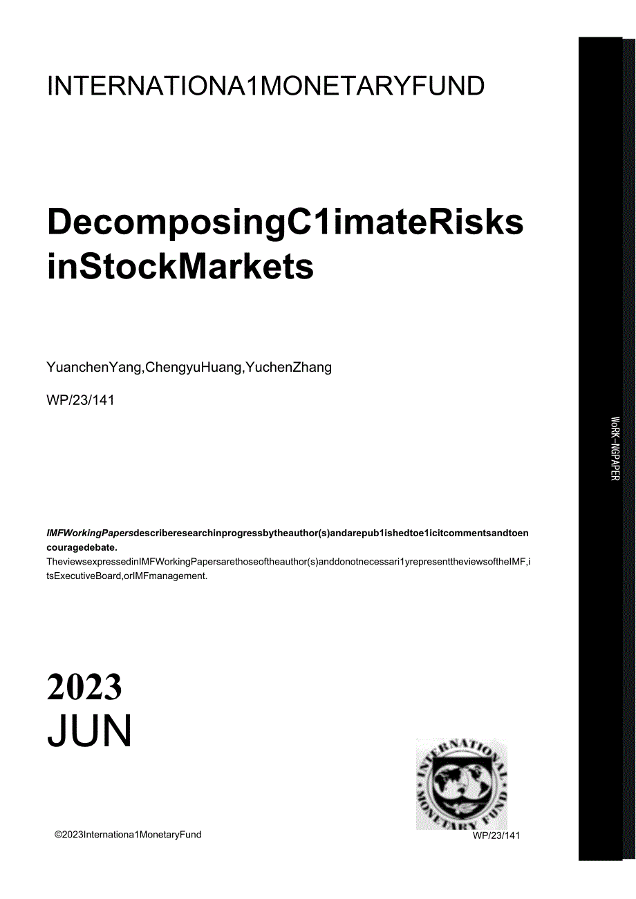 【行业研报】IMF-股票市场气候风险的分解（英）-2023.6_市场营销策划_重点报告2023070.docx_第1页