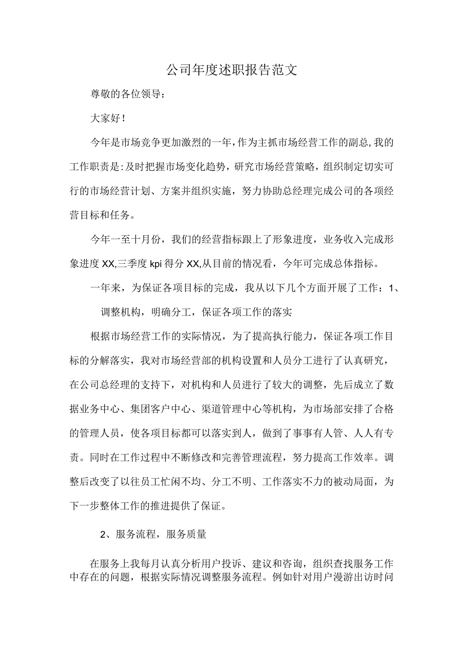 公司年度述职报告范文.docx_第1页