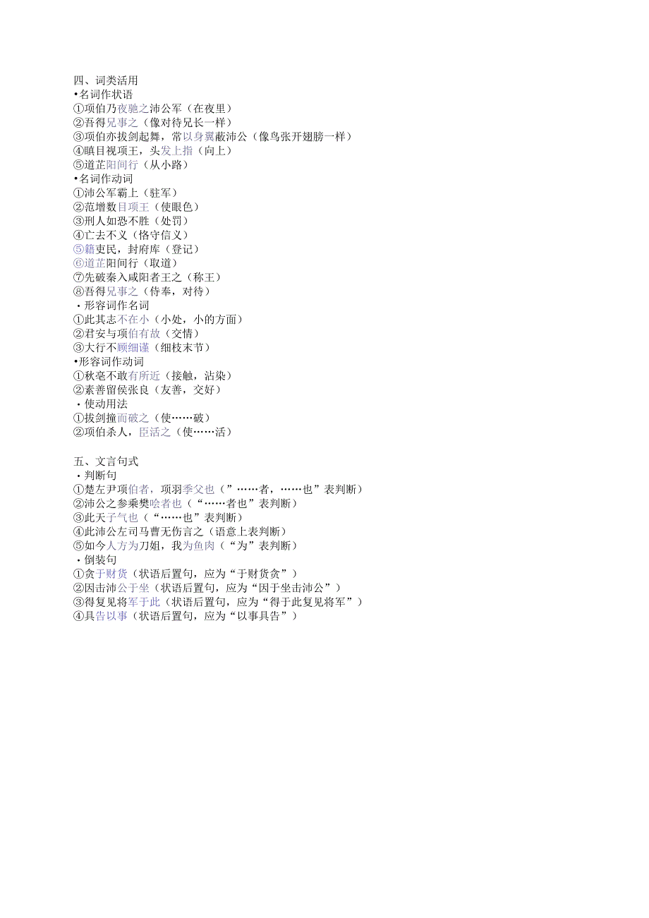 《鸿门宴》文言知识总结汇总.docx_第3页