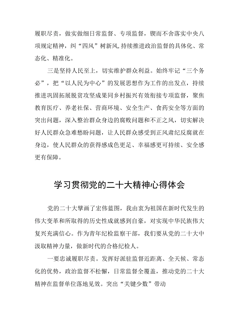 纪检组长学习贯彻党的二十大精神优秀心得体会九篇.docx_第2页