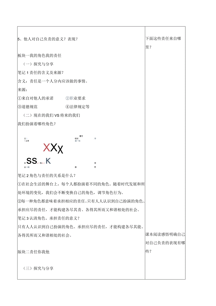 部编版道德与法治八年级上册第三单元 勇担社会责任 单元教案.docx_第2页