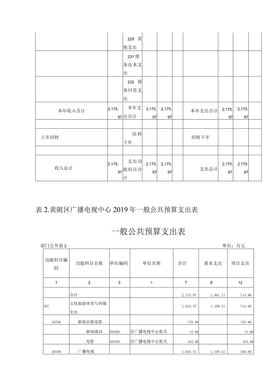 表黄陂区广播电视中心2019年财政拨款收支预算总表.docx_第3页