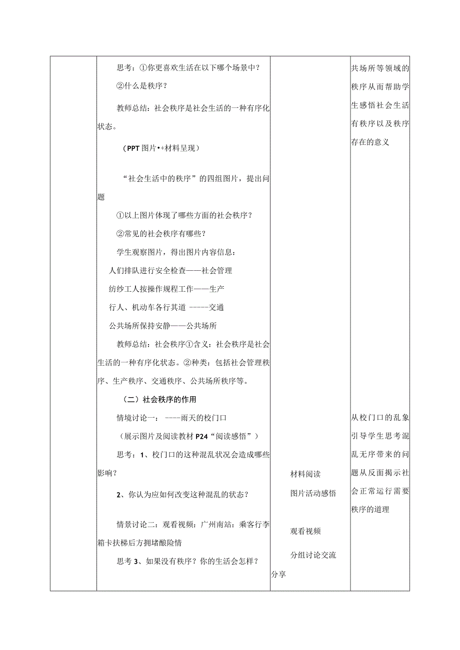 部编版道德与法治八年级上册第二单元 遵守社会规则 单元教案.docx_第2页