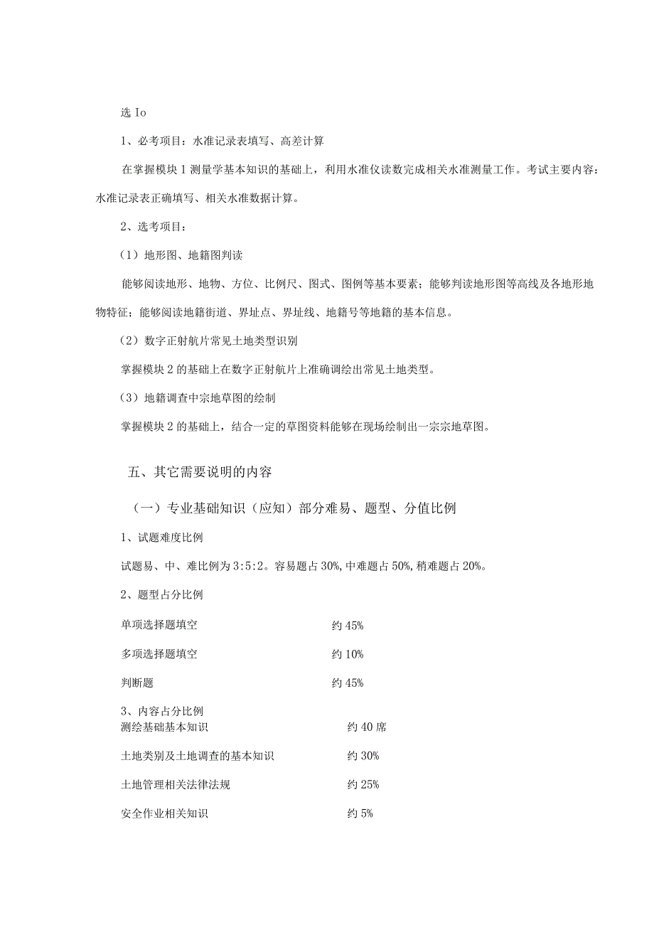 地籍测绘与土地管理专业技能考试大纲.docx_第3页