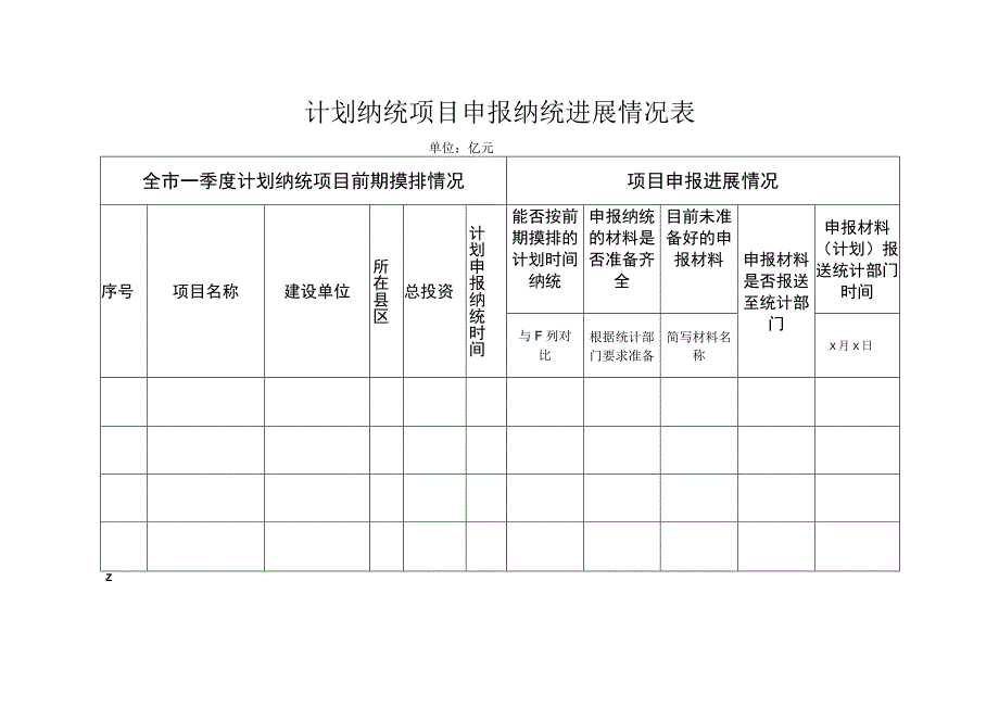 计划纳统项目申报纳统进展情况表.docx_第1页