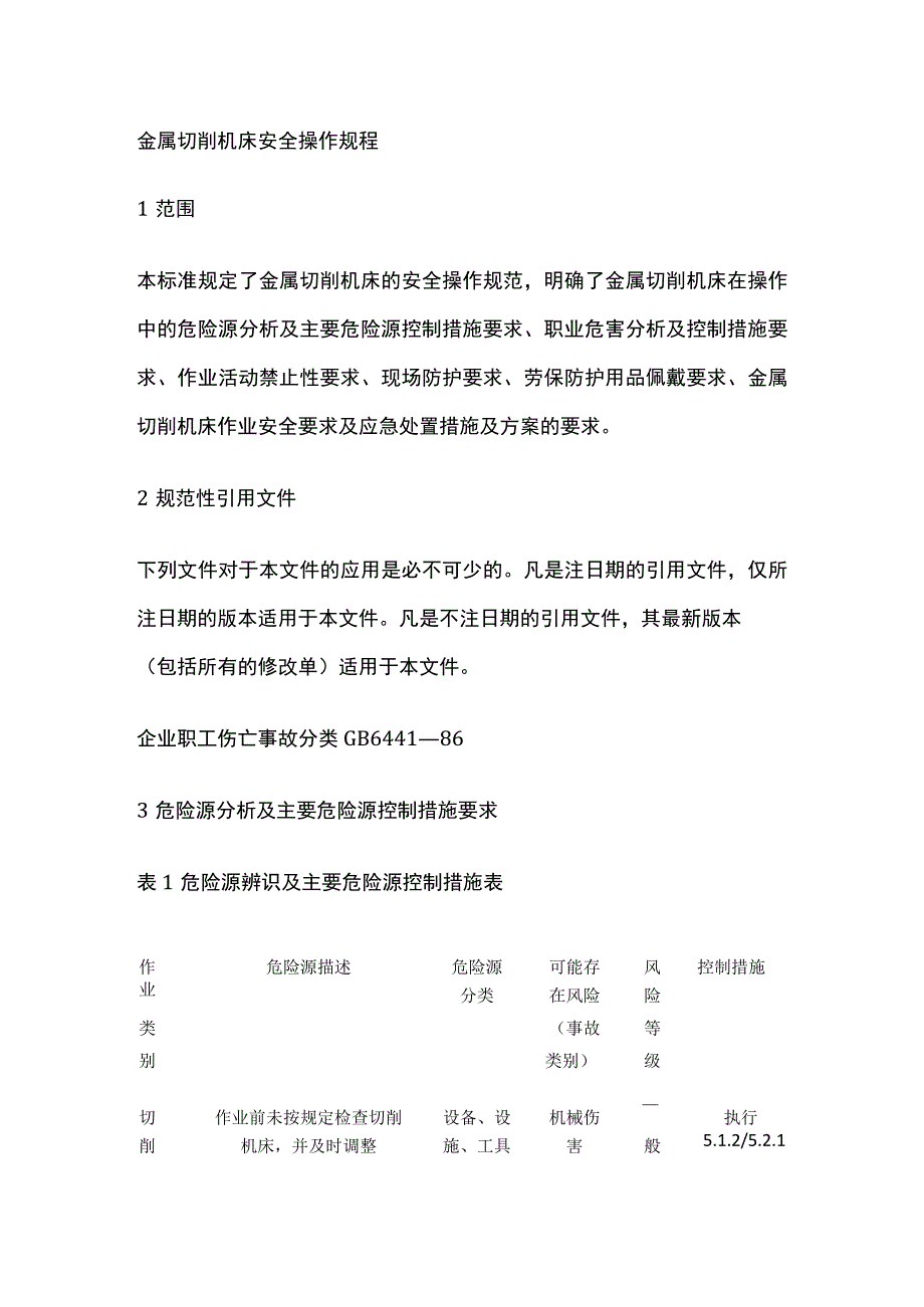 金属切削机床安全操作规程.docx_第1页