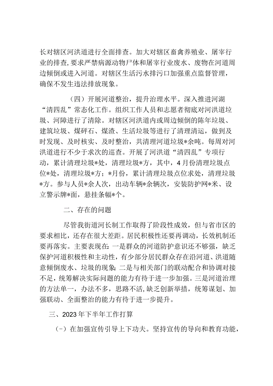 街道乡镇2023-2024年河长制工作进展情况总结汇报.docx_第3页