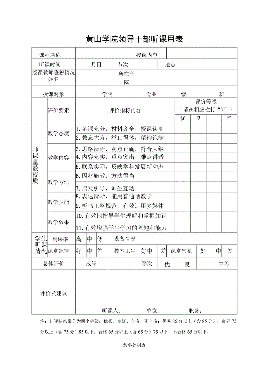 黄山学院领导干部听课用表.docx_第1页