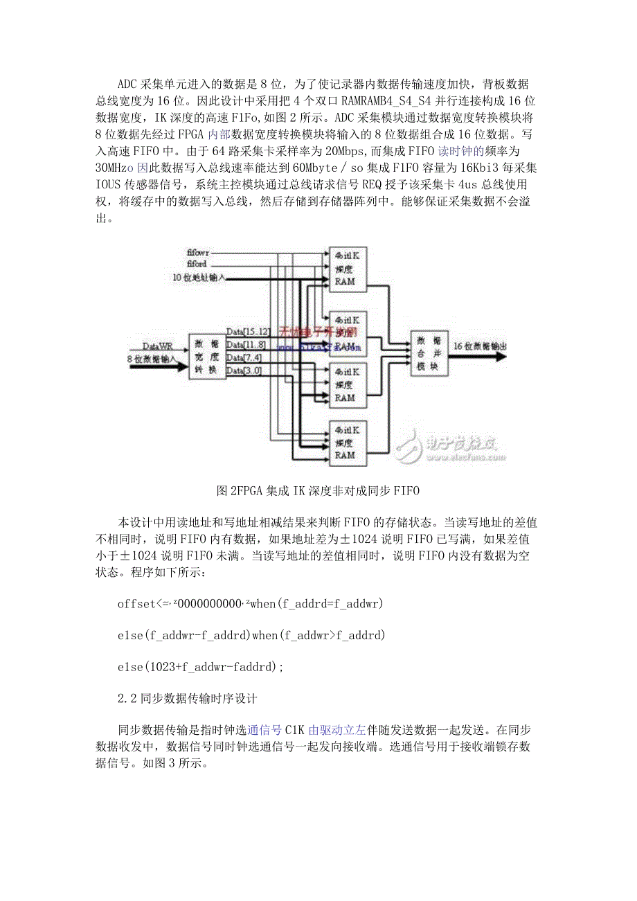 基于FPGA片上集成的高速FIFO实现缓存以及同步数据传输的应用.docx_第3页