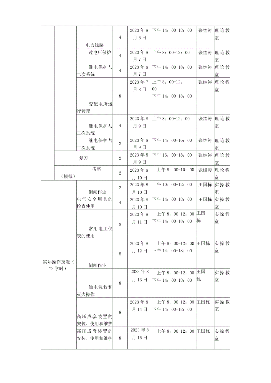 高压作业培训教学实施计划.docx_第2页