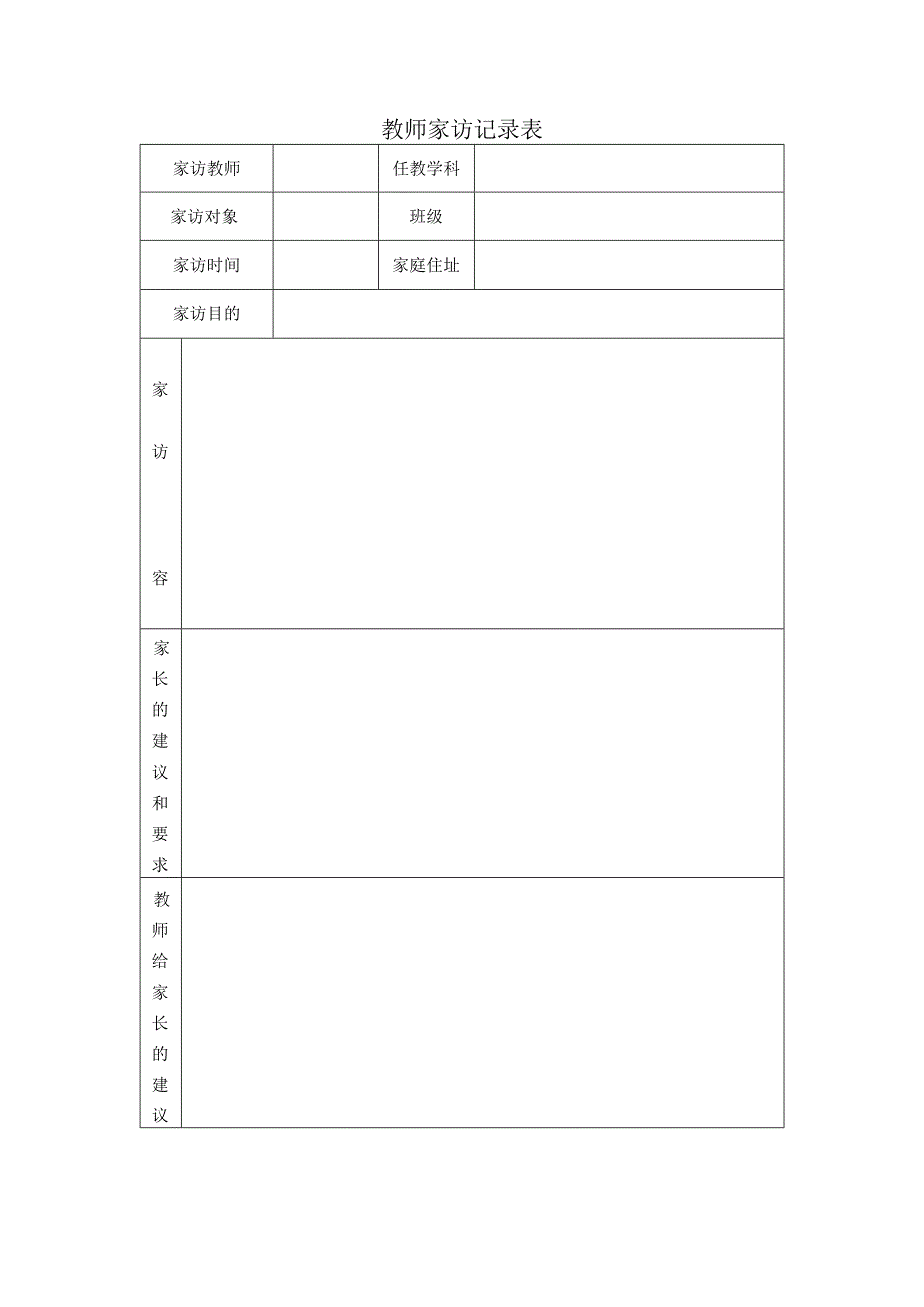 家访表及家访记录内容整理-家访汇总表.docx_第1页