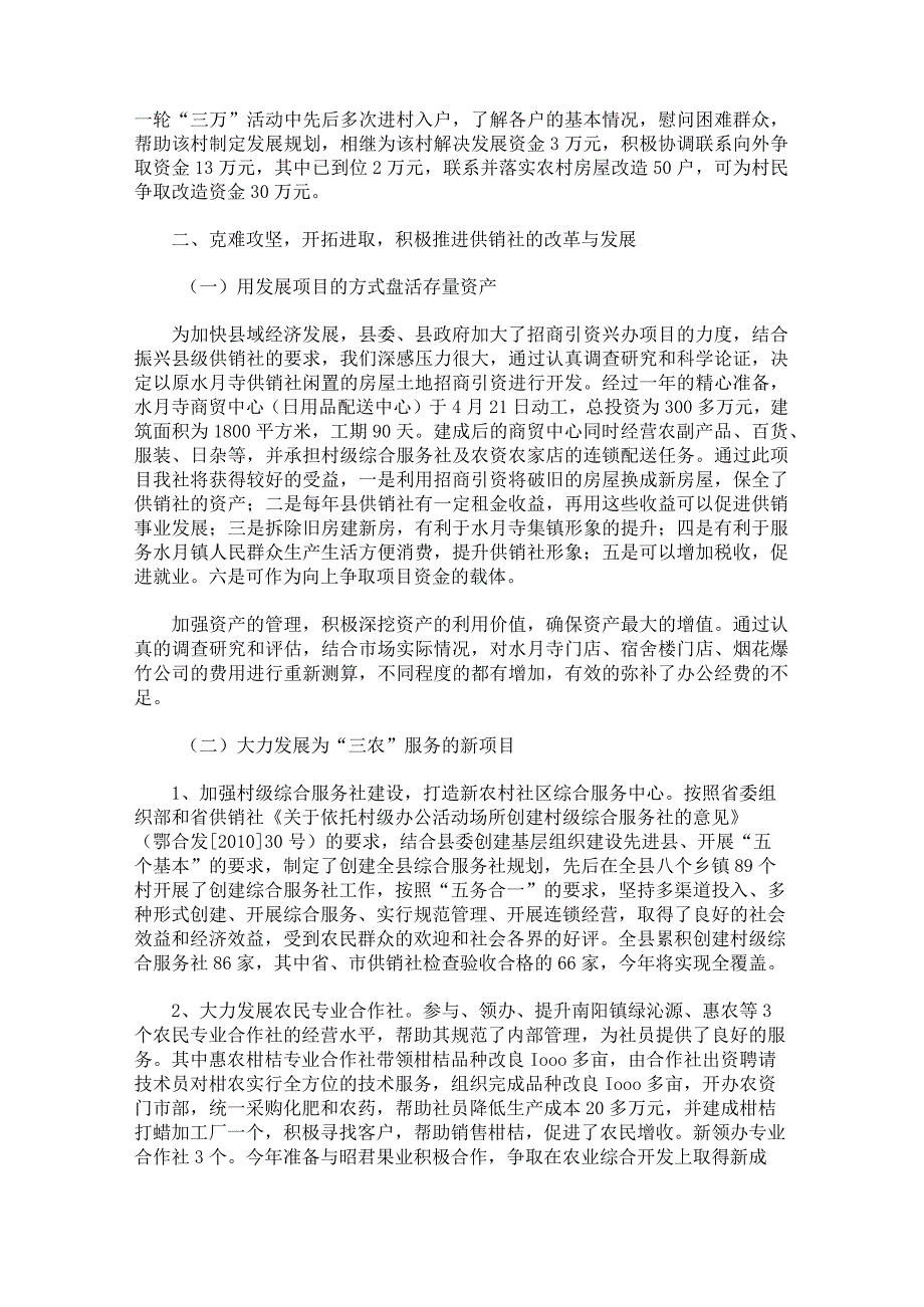 村经济合作社副社长述职述廉报告范文.docx_第2页