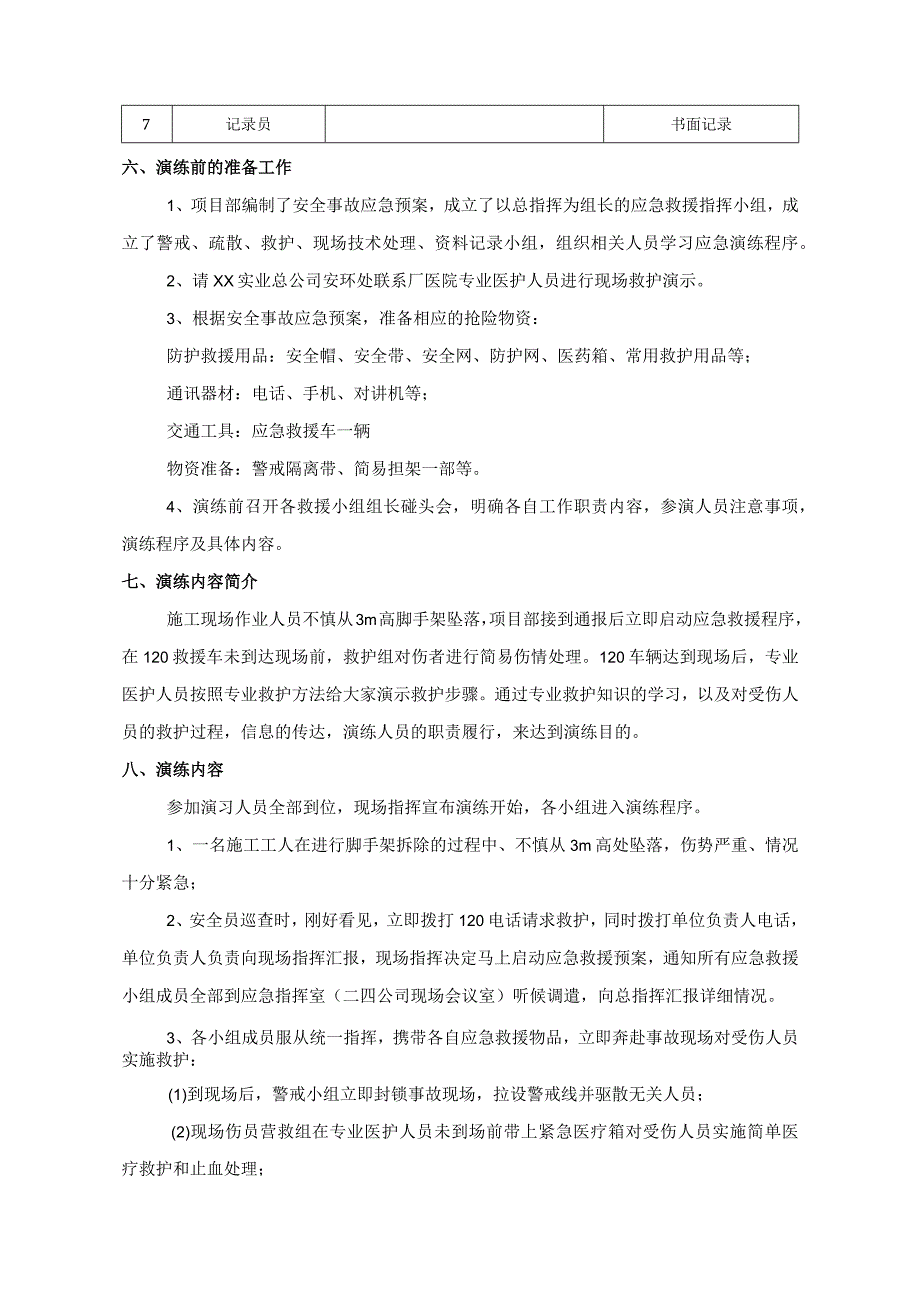 红华工程施工现场防高空坠落应急演练活动方案.docx_第2页