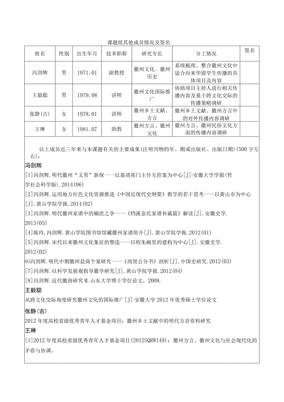 黄山学院人文社会科学研究项目徽州文化类课题申请书.docx_第2页