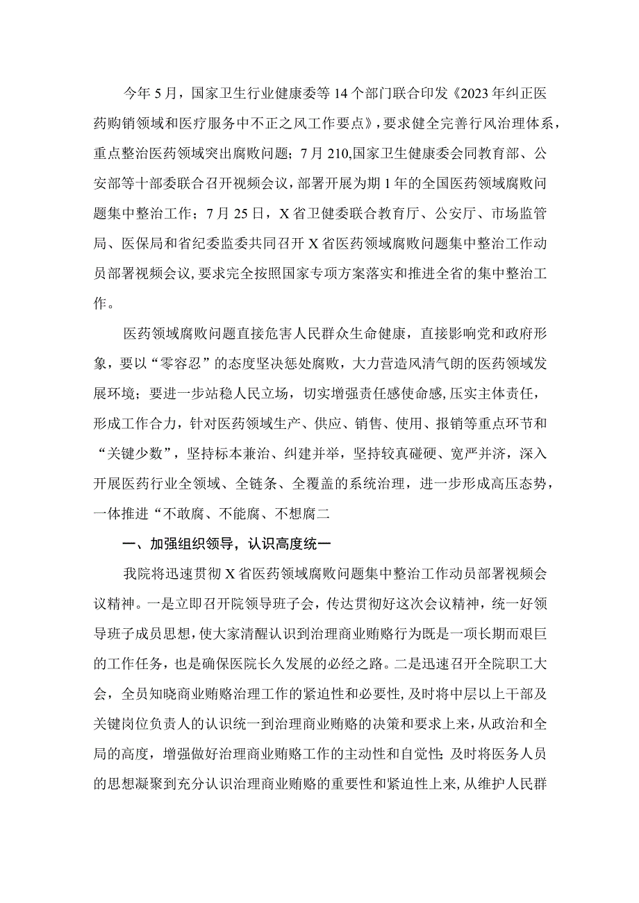 （7篇）院长在2023医药领域腐败问题集中整治工作动员会上的讲话.docx_第2页