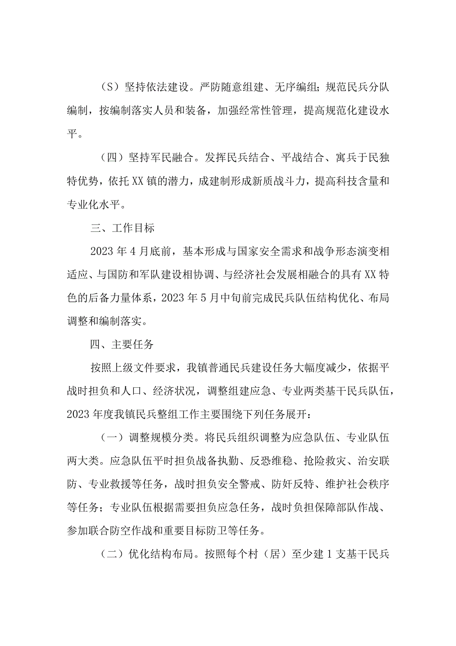 XX镇2023年度民兵组织整顿工作方案.docx_第2页