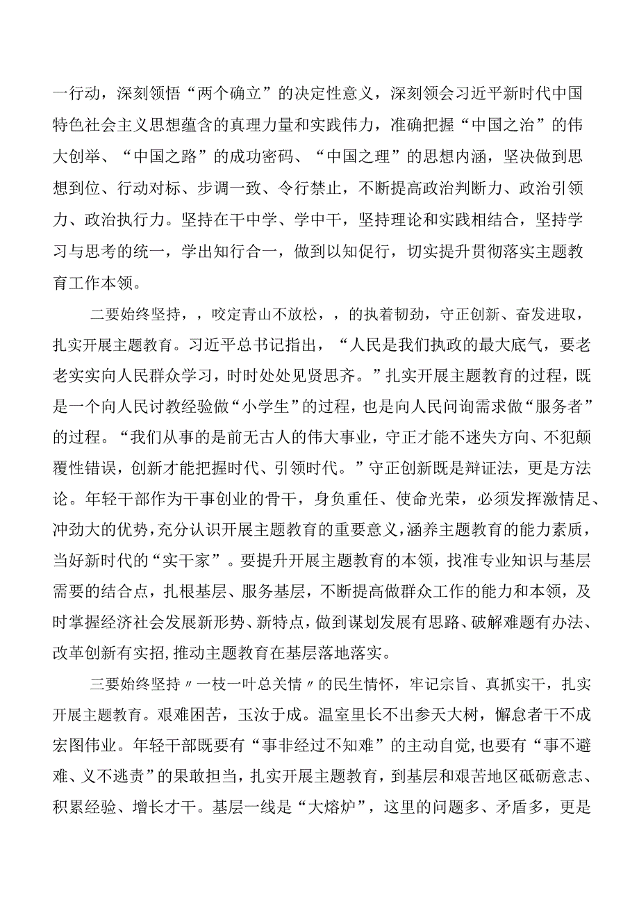 20篇在集体学习第二批主题教育发言材料.docx_第2页