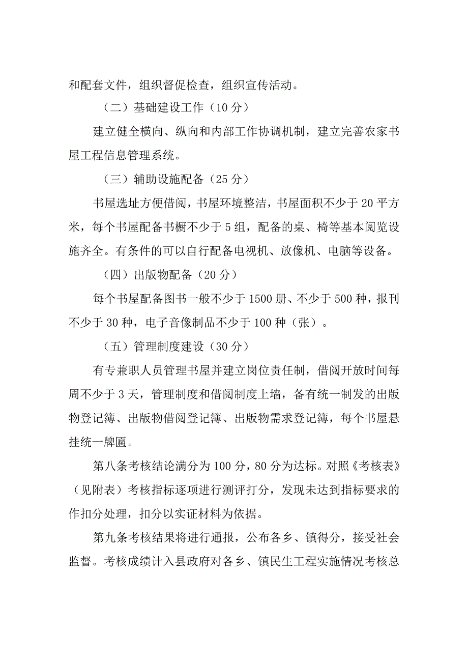 XX县农家书屋工程建设考核办法.docx_第2页