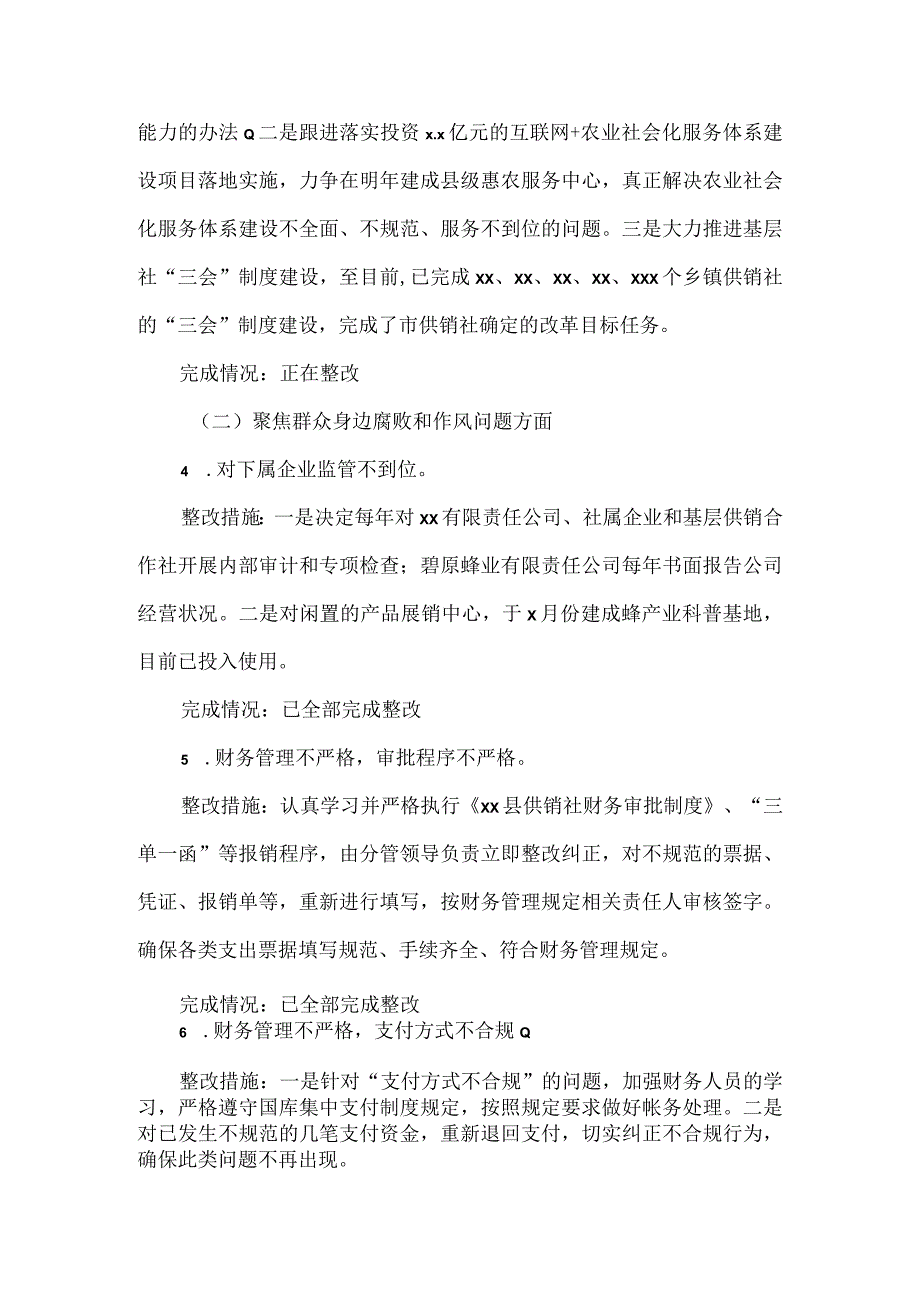 供销社党组关于巡察整改进展情况报告.docx_第3页