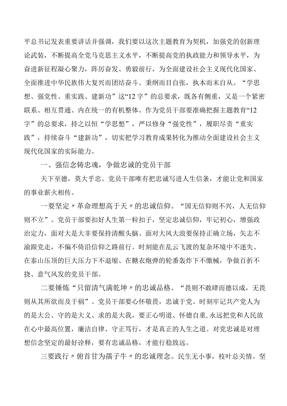 20篇2023年度党内主题教育发言材料.docx_第3页