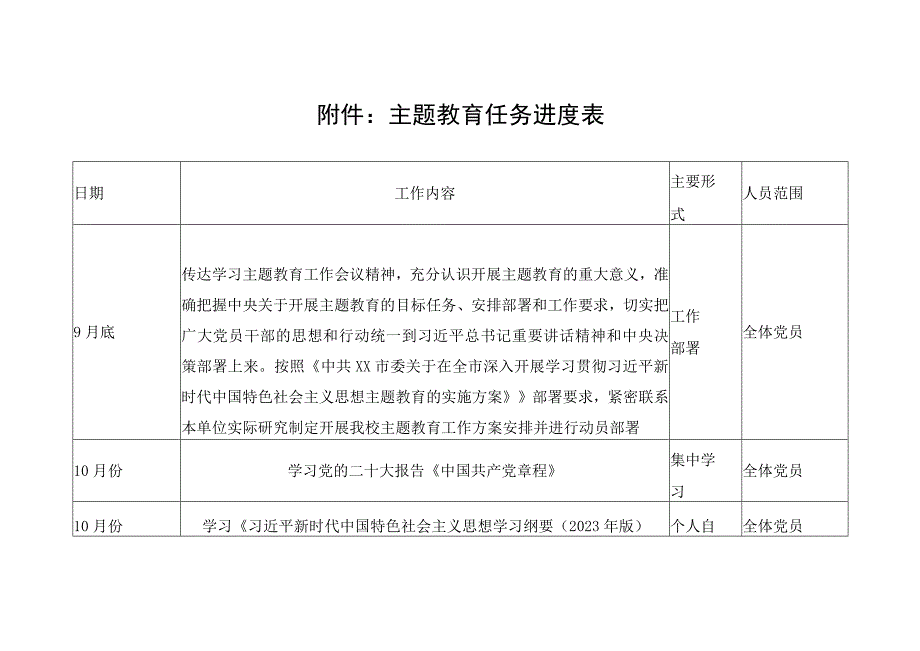 xx市第二中学2023年度主题教育学习计划.docx_第3页