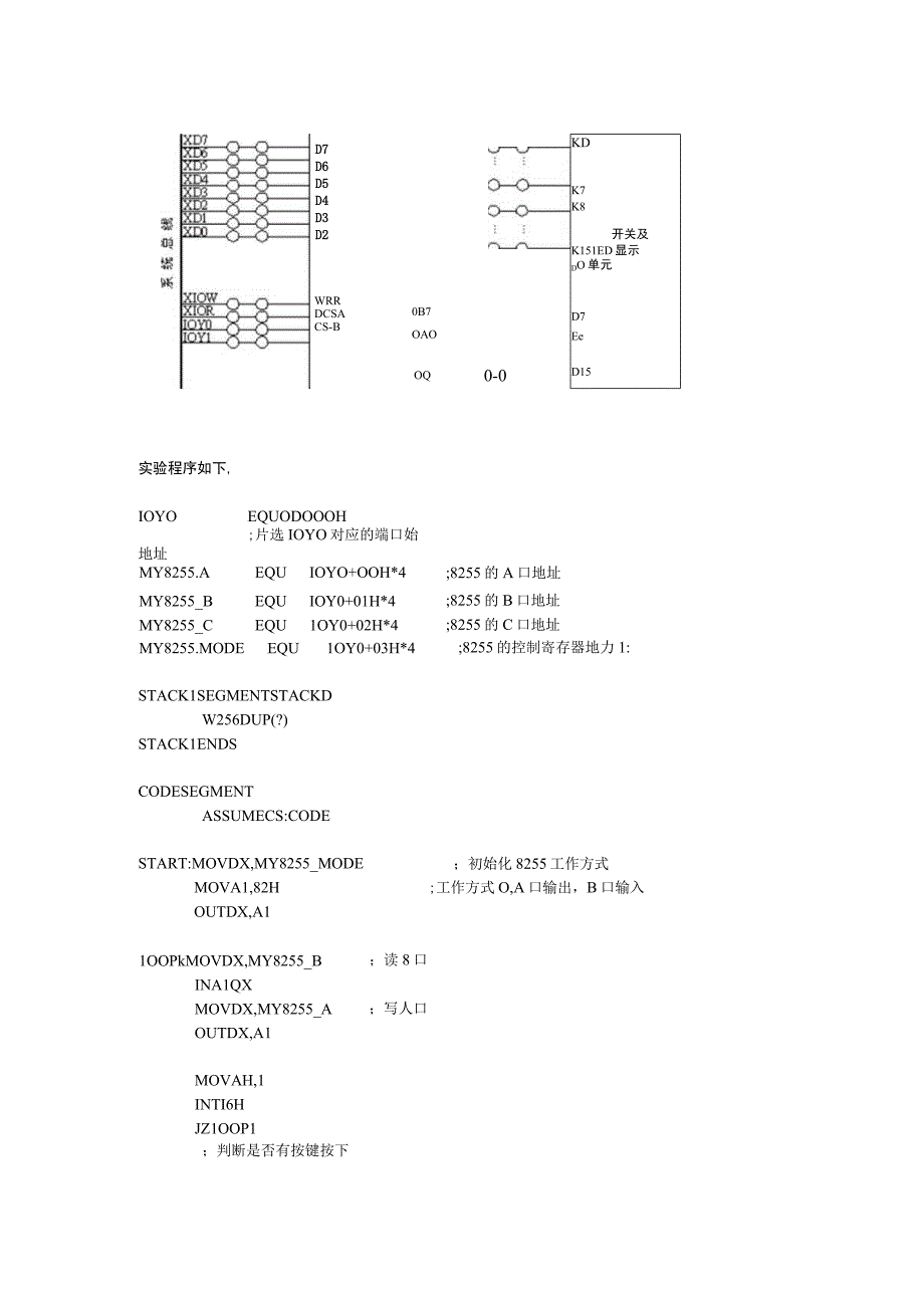 32位微机原理上机实验报告：基本IO接口电路设计实验.docx_第3页